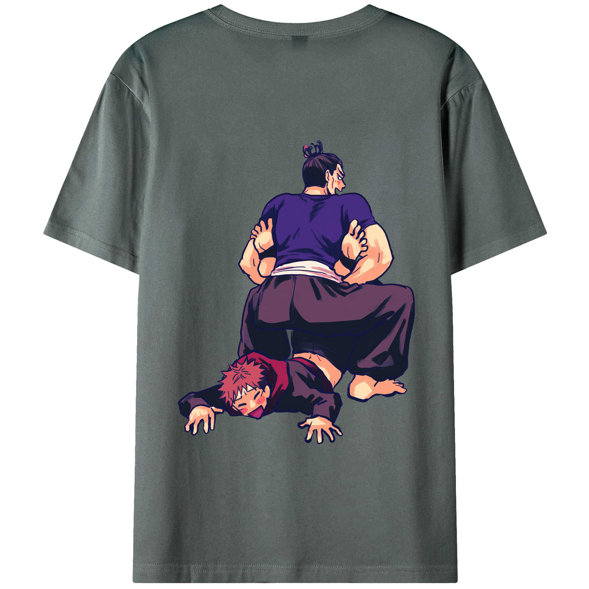 （画像用） 呪術廻戦 Jujutsu Kaisen 綿100％ メンズ半袖Tシャツ（バックプリント） 通気性
